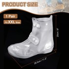 Waterproof Shoes Cover Xxl Overshoes Rain Galoshes With Double Buckle  White