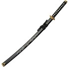 Samurai Sword 27  Carbon Steel Blade Black Cord Wrapped Handle - 927031-1