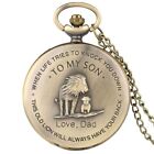 Steampunk Quartz Analog Pocket Watch With Necklace Pendant Chain Unisex Gifts