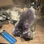 Purple Amethyst Crystal Cluster 3 5    Tall Specimen On Matrix Geode Display Piece
