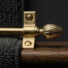 Set Of 10   Stair Carpet Rods   Pine Finial - Polished Brass  runners Up To 70cm