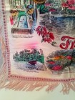 Silver Springs Florida Vintage Souvenir Pillow Cover Satin Pink 50s Kitsch