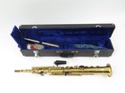 Vintage Soprano Saxophone Gold Lacquer Finish Etched Design 