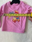 Chubbies Kids Pink Long Sleeve Rash Guard Swim Shirt Upf 50  Dino 12-18