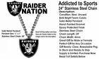 Raiders Necklace Stainless Steel Chain     X 1  Raider Nation Football Nfl New B 