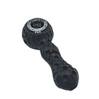 Buy Black Get Free Blue-purple Silicone Pipe In Honeycomb Shape With Glass Bowl