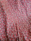 Vintage Fabric Flour Feed Sack Quilt Fabric Red Floral