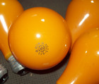 Lot Of 5 Antique-vintage Ge Glass Incandescant Orange Bulbs 60 Watt Tested Nos