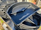 Awp Commercial Tra-5173 Black Plastic 18x11 Produce Fruit Curved Trays Displays