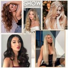 100  Real Natural As Human Hair 8pcs Full Head Clip In Hair Extensions Synthetic