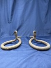 Antique French Cast Wrought Iron Snake Door Handles Heavy Large Wow   