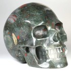 5 02  African Bloodstone Carved Crystal Skull  Realistic  Crystal Healing
