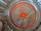 Thunderbird Hotel And Casino Ashtray - Las Vegas - Fluted Gray Glass