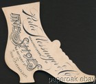 C1880 Large Die-cut Shoe Trade Card Porter  Slessinger   Co  Shoes San Francisco