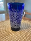 Cobalt Blue Rhar   Sons Brewing  rare  Pint Etched Beer Glass