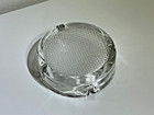 Vintage Heavy Mid-century Modern Cut Glass Cigarette Cigar Ashtray 5 75  X 2 63 