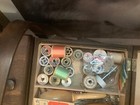 Lot Of 21 Vintage Wooden Sewing Thread Spools Plus Pins