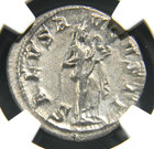 Roman Coin Gordian Iii salus Feeds Snake Ad 240 Ar Denarius Ngc Extra Fine