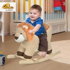 Qaba Baby Rocking Horse Lion With Sound  Plush Stuffed Rocking Animals  Wooden R