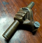 Antique Brass Door Handle - Hand   Staff - Vintage Unusual Cool Interiors Ornate