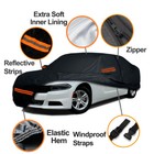 6 Layer For 2006-2026 Dodge Charger Outdoor Car Cover Cotton   Zip All-weather