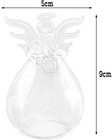 Pack Of 5 Angel Design Glass Vases Clear Flower Plant Terrarium Container Han   