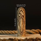 Hand Carved Wooden Odin Statue Norse Viking God Altar Decor Figurine 15cm Gift