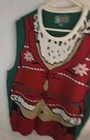 Ugly Christmas Sweater Vest Men   s Xl Tis The Season Dad Bod