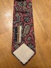 Vintage Omaggio 100  Silk Men s Red Paisley Woven Classic Self-tie Necktie
