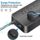 Us Power Strip Surge Protector 8 Ac Outlets 3 Usb Ports   Type C Port 4 Ft Cable