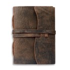 Leather Bound Journal - Dark Brown  7x5  220 Pages - Vintage Blank Paper Diary F