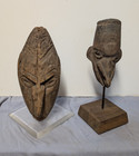 2 Old Or Antique Tribal New Guinea Small Wood Carving Mask Oceanic