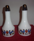Corning Ware Gemco Country Festival Oil   Vinegar Cruets Vntg 1970 s Euc Htf