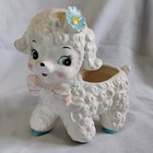 Vintage Lamb Planter Napco Ware Figurine Baby Nursery Decor 1960s Sheep Sticker