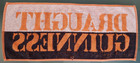 Vintage Draught Guinness Bar Towel - Orange And Black - Pre-owned