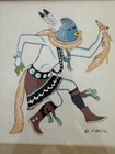 Framed H  Begay Signed Navajo Native American Dancer Silk Screen Print