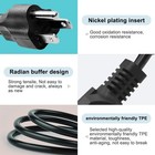 3 Prong Power Cord Cable Vibration Plate Exercise Machine For Vibration Plate   