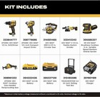 Dewalt 20v 6-tool Cordless Combo Kit W 2 Batteries  Charger  Rolling Toolbox Nib