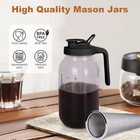 Cold Brew Coffee Maker 64 Oz Mason Jar Pitcher With Stainless Steel Filter  Pour