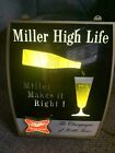 Rare Vintage Miller High Life Pouring Beer Motion Lighted Sign Works Great