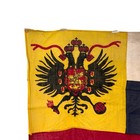Antique 1914-17 Russian Imperial Flag Civil Tricolor Czar Double Eagle Head Rare