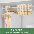   Baby Closet Dividers For Clothes Organizer - Set Of 8 Wooden Size Hangers  New