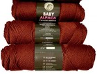 5 Baby Alpaca Peruvian Skein Maroon 95  Acrylic 5  Warm 154 Yards