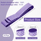 4pcs 3 3ft 35mm Dia 1 8 1 Heat Shrink Tubing For Fishing Rods  Purple