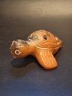 Pre-columbian Red Clay Ocarina Pottery Turtle Effigy Flute whistle 4 
