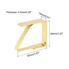 Tablecloth Clips 50mm X 40mm 430 Stainless Steel Table Cloth Holder Gold 4 Pcs