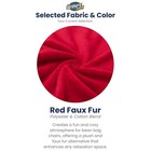 Ultimate Sack 5 Ft Foam Filled Fur Covered Bean Bag Chair With Footstool  Red