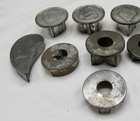 Lot Of 10 Antique Flat Back Tin Metal Cookie Cutter Primitive Soldered