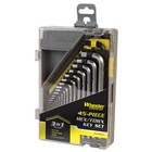 Wheeler 45pc Key Set Sae Metric Torx Hex Wrench Gunsmith Tool Kit Steel Black