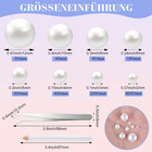 12000 Pcs Flat Back Pearl 8 Sizes Flatback Pearl Beads Half Pearl Bead Half Roun